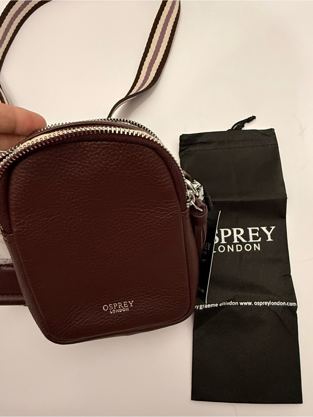 NWT Osprey Stella Merlot phone bag